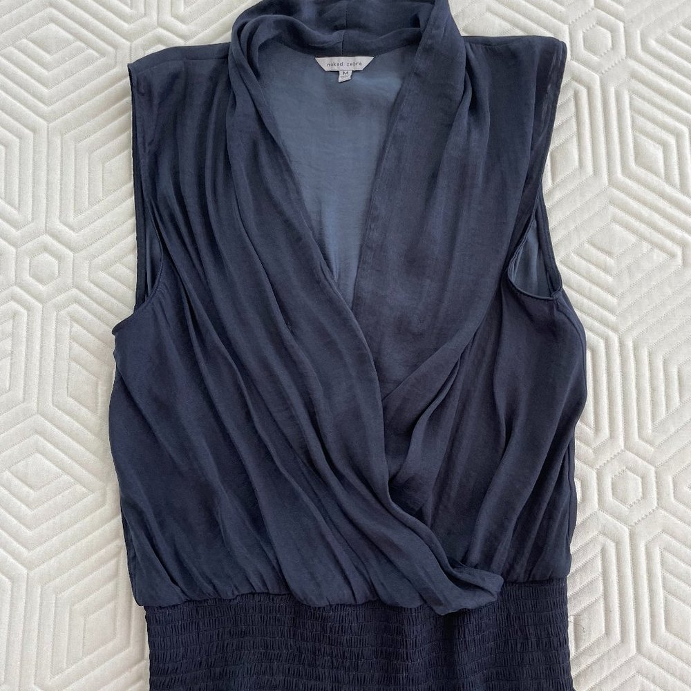 Naked Zebra Navy Top